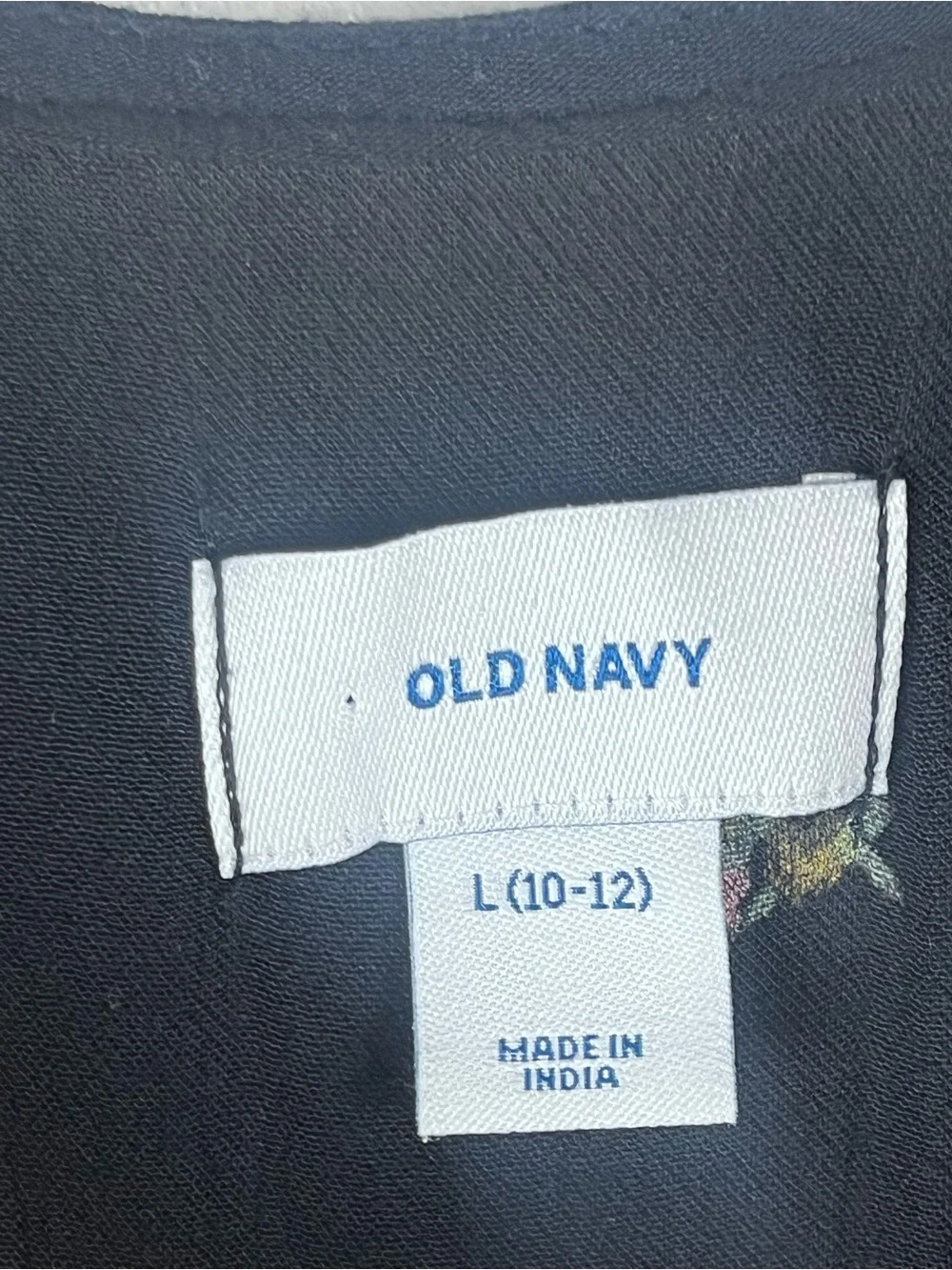 OLD NAVY Black Floral Mixed Prints Girls Dress Size Large